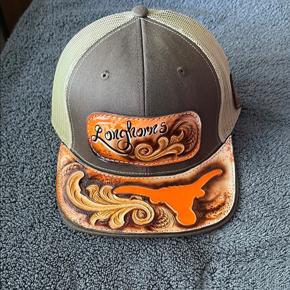 Longhorns Embroidered Gray and Orange Hat